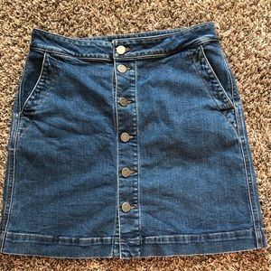 Loft High Waist Jean Skirt